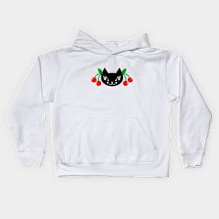 Rockabilly Cat Black Kids Hoodie